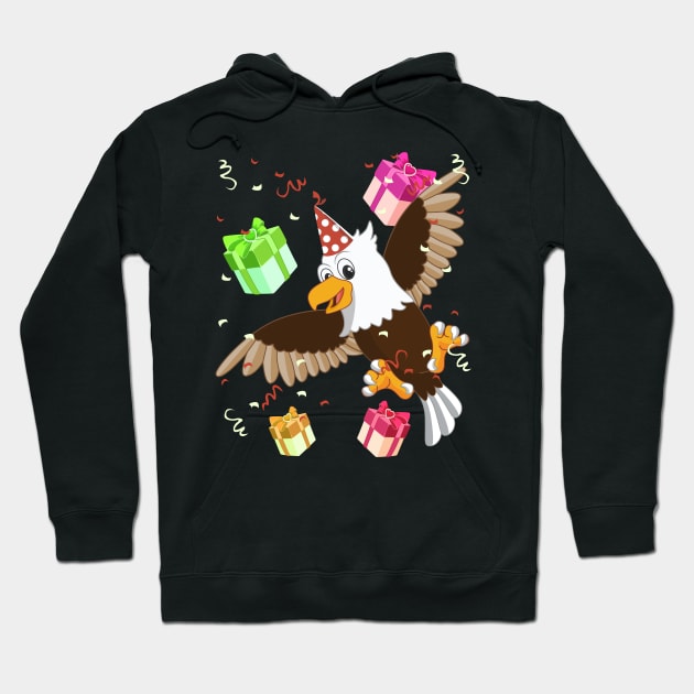 American Bald Eagle Birthday Gift Idea Hoodie by TheBeardComic